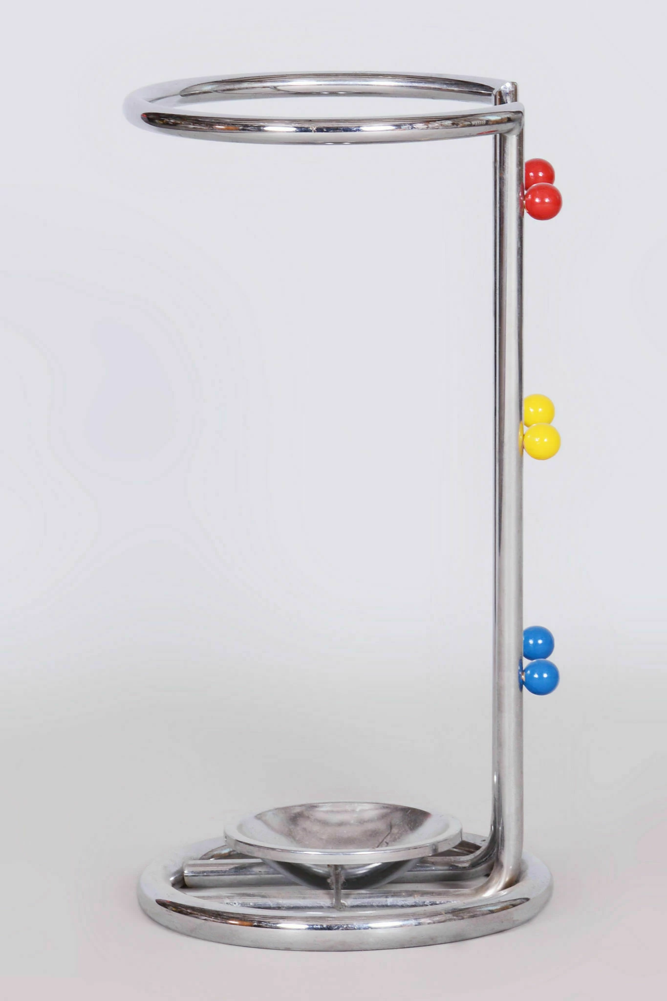 Restored Bauhaus Umbrella Stand, Chrome Plated Steel, Germany, 1950s 6 Restored Bauhaus Umbrella Stand, Chrome Plated Steel, Germany, 1950s - Image 6