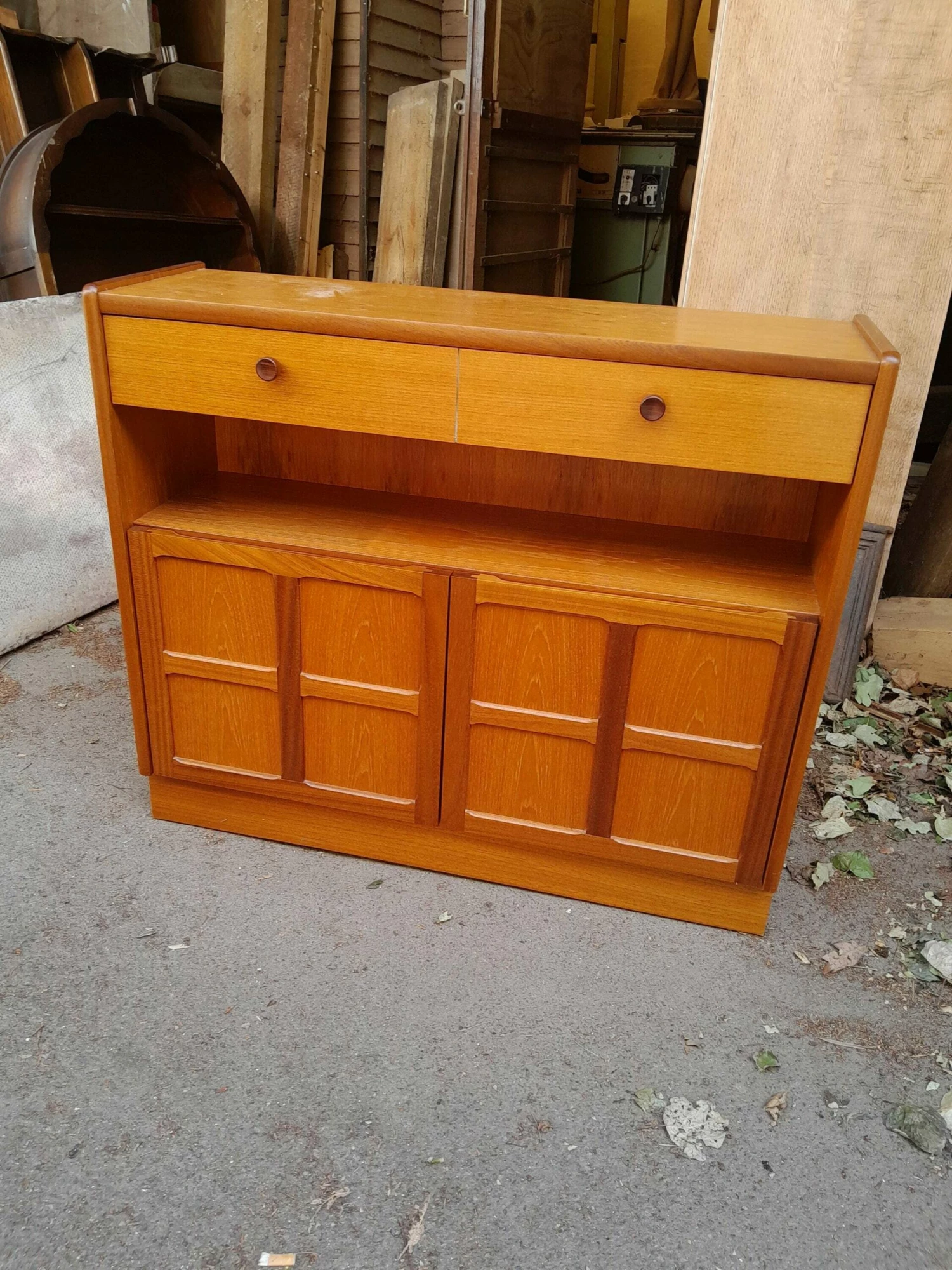 Retro Teak 1960s Nathan Squares Bookcase 3 Retro Teak 1960s Nathan Squares Bookcase - Image 3