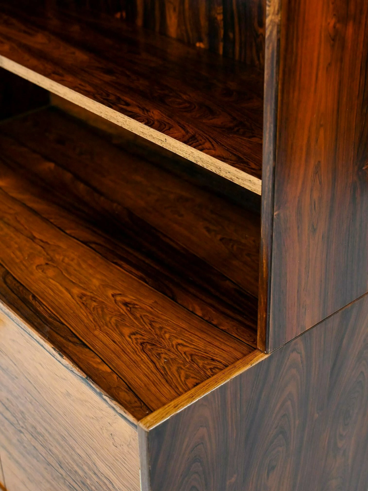 Unknown Rosewood Cabinet With Glass Cabinet 8 Unknown Rosewood Cabinet With Glass Cabinet - Image 8