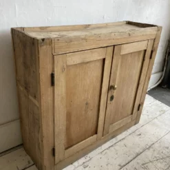 Rustic Elm And Pine Cupboard, 1800s