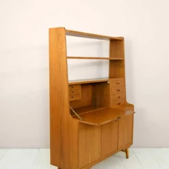 Scandinavian Bookcase With Folding Desk Original Teak Furniture From The 60s. -Storage Furniture Sales 2024 scandinavian bookcase with folding desk original teak furniture from the 60s sku61897213 0 4
