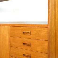 Scandinavian Bookcase With Folding Desk Original Teak Furniture From The 60s. -Storage Furniture Sales 2024 scandinavian bookcase with folding desk original teak furniture from the 60s sku61897213 0 6