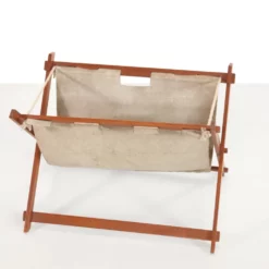 Scandinavian Modern Teak And Leather Newspaper Rack Magazine Holder -Storage Furniture Sales 2024 scandinavian modern teak and leather newspaper rack magazine holder sku51009527 0 3