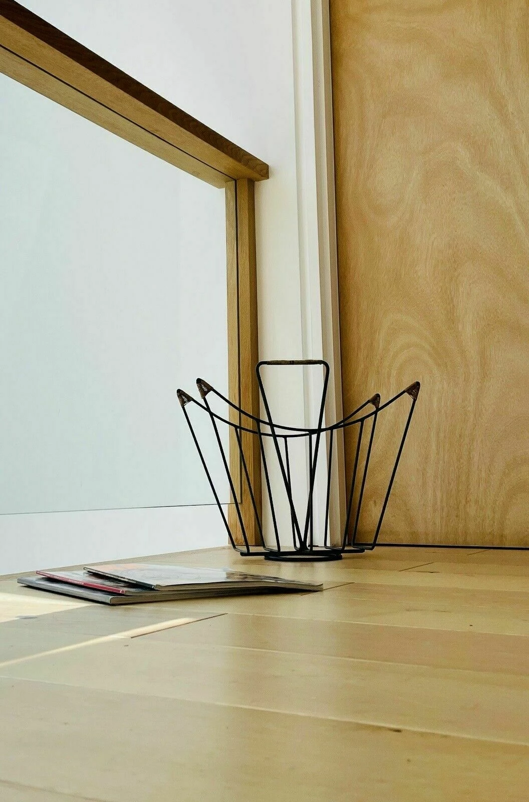 Sculptural Danish Mid Century Magazine Rack In Metal And Rattan, Laurids Lonborg 12 Sculptural Danish Mid Century Magazine Rack In Metal And Rattan, Laurids Lonborg - Image 12