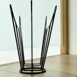 Sculptural Danish Mid Century Magazine Rack In Metal And Rattan, Laurids Lonborg 23 Sculptural Danish Mid Century Magazine Rack In Metal And Rattan, Laurids Lonborg -Storage Furniture Sales 2024 sculptural danish mid century magazine rack in metal and rattan laurids lonborg sku13556104 0 3