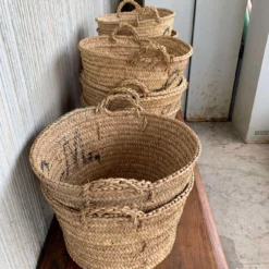 Set Of 10 Spanish Woven Wicker Olive Grape Harvest Basket -Storage Furniture Sales 2024 set of 10 spanish woven wicker olive grape harvest basket 0 3