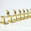Unknown Seven Coat Hooks, Brass, Mid Century 70s