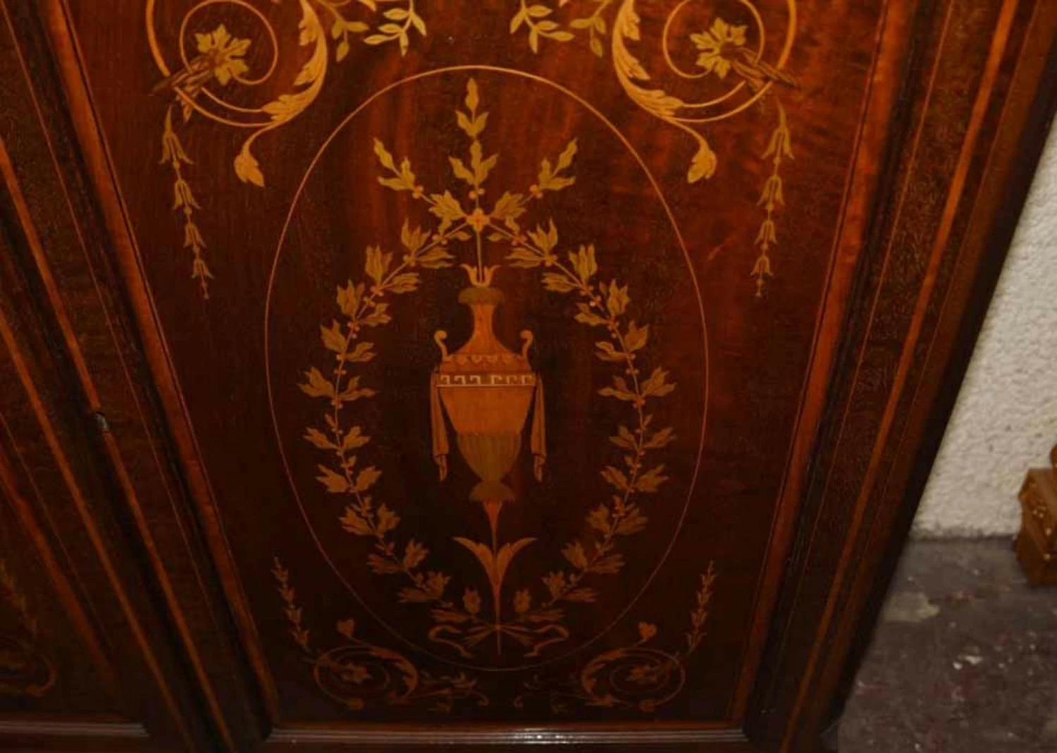 Unknown Sheraton Revival Mahogany Bookcase Display Cabinet 5 Unknown Sheraton Revival Mahogany Bookcase Display Cabinet - Image 5