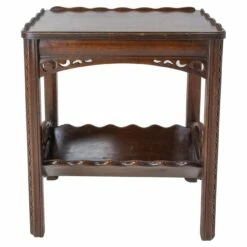 Side Table Hall Or Console Table With Magazine Rack Asian, C. 1950