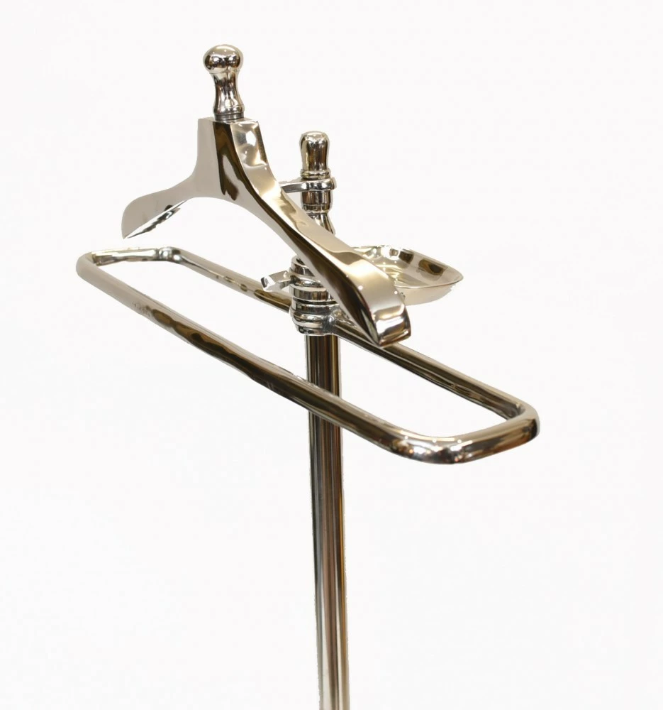 Unknown Silver Plate Valet Trouser Stand Coat Hanger 6 Unknown Silver Plate Valet Trouser Stand Coat Hanger - Image 6