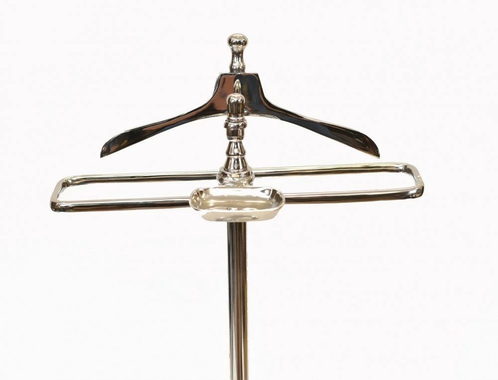 Unknown Silver Plate Valet Trouser Stand Coat Hanger 7 Unknown Silver Plate Valet Trouser Stand Coat Hanger - Image 7