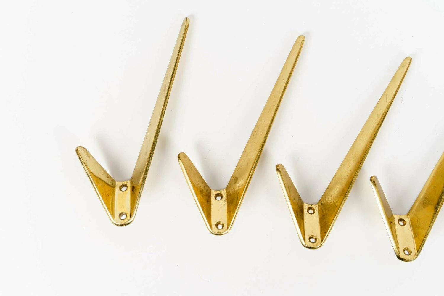 Six Asymetric Wall Hooks By Hertha Baller Austria, 1950s 4 Six Asymetric Wall Hooks By Hertha Baller Austria, 1950s - Image 4