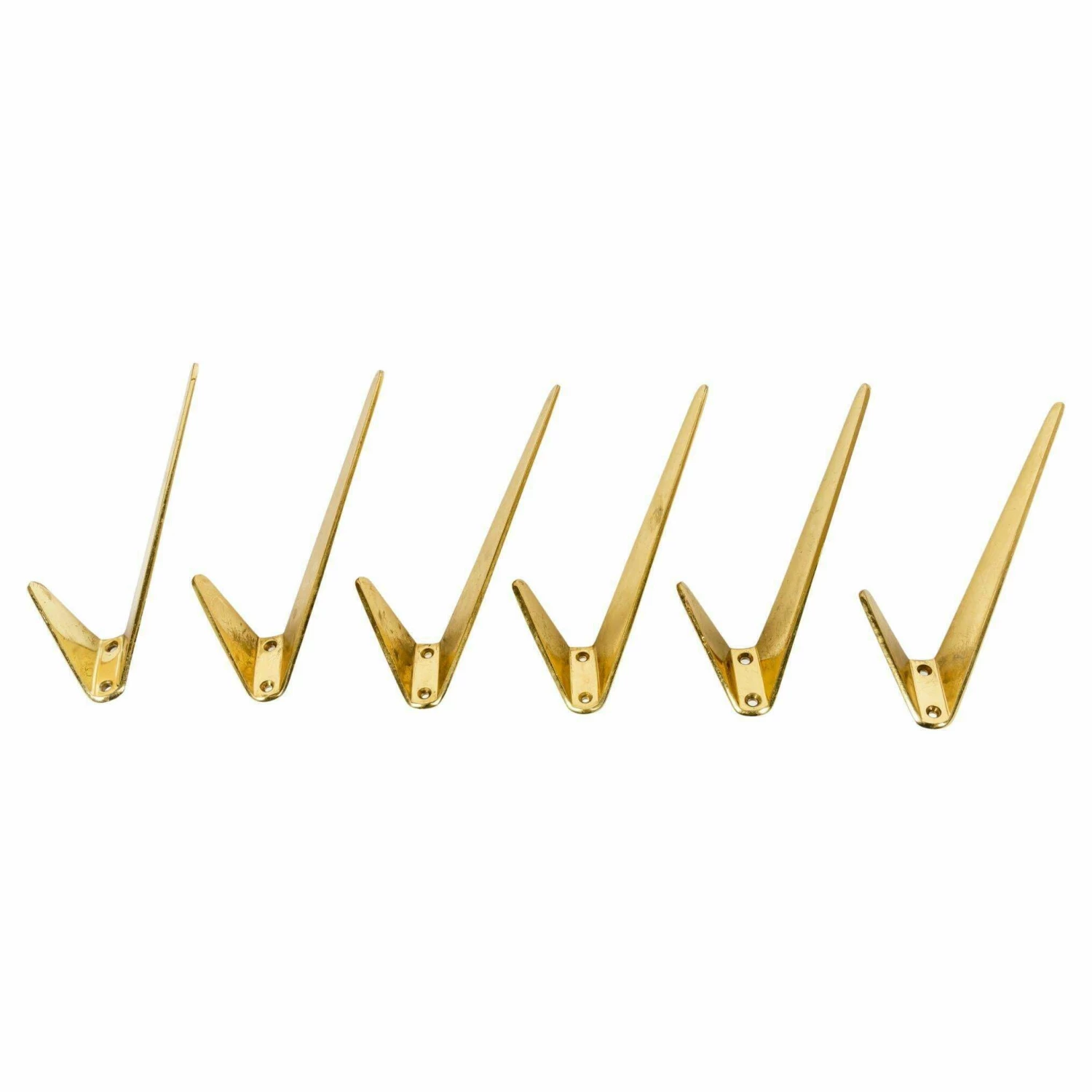 Six Asymetric Wall Hooks By Hertha Baller Austria, 1950s 1 Six Asymetric Wall Hooks By Hertha Baller Austria, 1950s