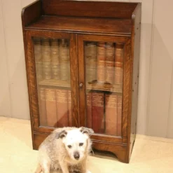 Unknown Small Oak Glazed Bookcase -Storage Furniture Sales 2024 small oak glazed bookcase sku58439387 0 10