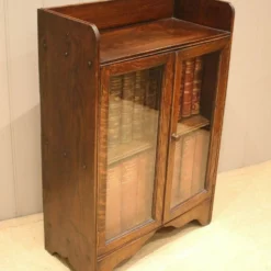 Unknown Small Oak Glazed Bookcase -Storage Furniture Sales 2024 small oak glazed bookcase sku58439387 0 2