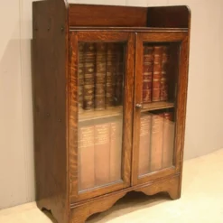 Unknown Small Oak Glazed Bookcase -Storage Furniture Sales 2024 small oak glazed bookcase sku58439387 0 4