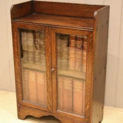 Unknown Small Oak Glazed Bookcase -Storage Furniture Sales 2024 small oak glazed bookcase sku58439387 0 9
