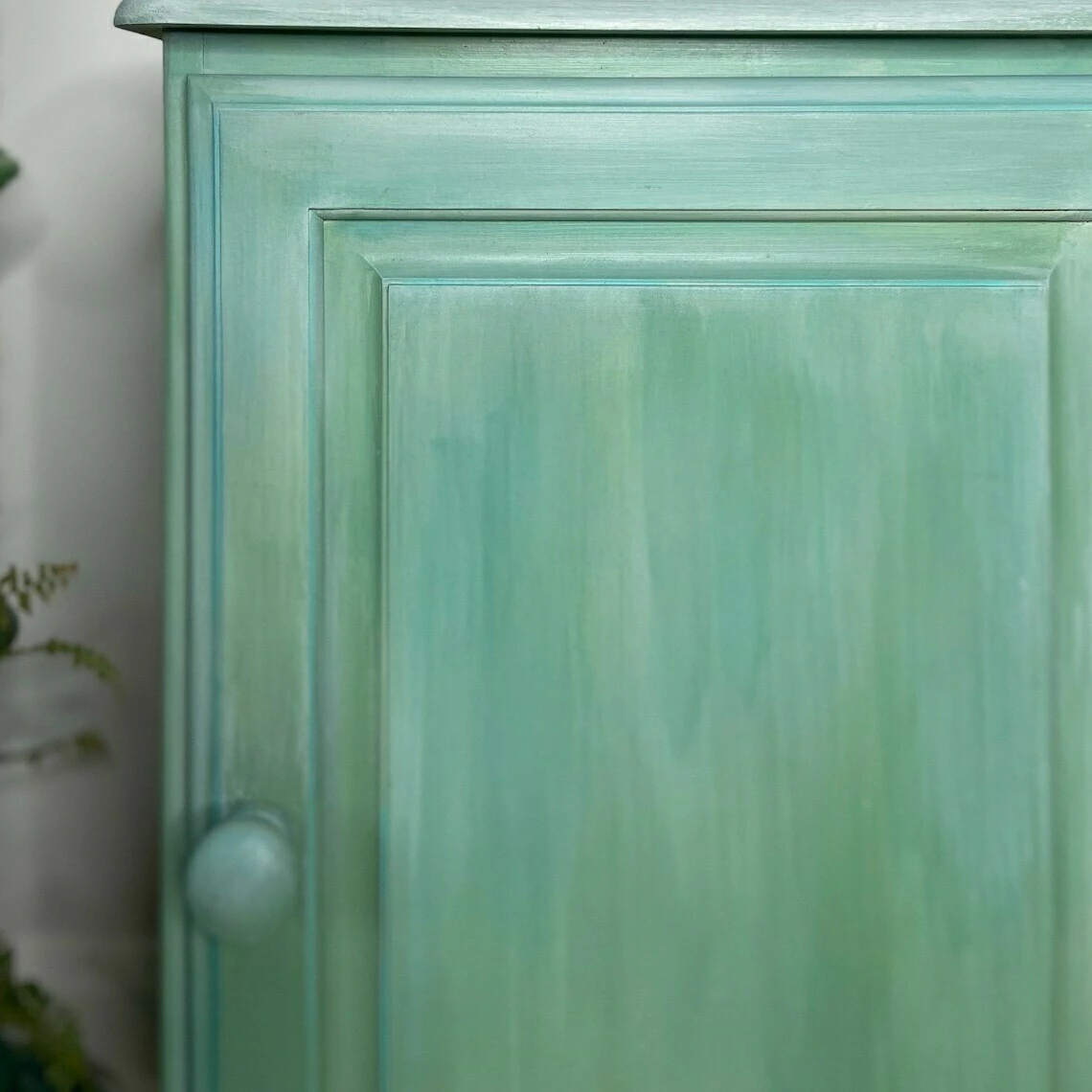 Small Pine Ducal Cupboard, Green 3 Small Pine Ducal Cupboard, Green - Image 3