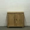 Unknown Small Waxed Antique Pine Cupboard With 2 Internal Drawers