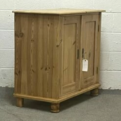 Unknown Small Waxed Antique Pine Cupboard With 2 Internal Drawers -Storage Furniture Sales 2024 small waxed antique pine cupboard with 2 internal drawers sku19204707 0 2