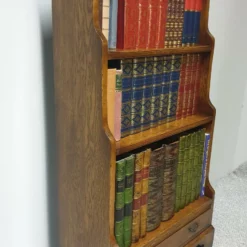 Unknown Solid Oak Waterfall Bookcase -Storage Furniture Sales 2024 solid oak waterfall bookcase 0 3