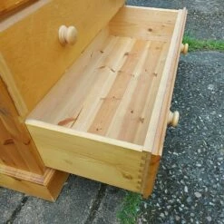 Unknown Solid Pine 2 Drawer & Double Door Storage Cupboard For Upcycling -Storage Furniture Sales 2024 solid pine 2 drawer double door storage cupboard for upcycling sku59751019 0 4