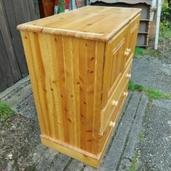 Unknown Solid Pine 2 Drawer & Double Door Storage Cupboard For Upcycling -Storage Furniture Sales 2024 solid pine 2 drawer double door storage cupboard for upcycling sku59751019 0 5