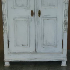 Unknown Stunning Antique Hungarian Hand Painted Housekeepers Linen Cupboard / Wardrobe -Storage Furniture Sales 2024 stunning antique hungarian hand painted housekeepers linen cupboard wardrobe 0 2