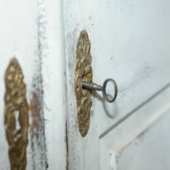 Unknown Stunning Antique Hungarian Hand Painted Housekeepers Linen Cupboard / Wardrobe -Storage Furniture Sales 2024 stunning antique hungarian hand painted housekeepers linen cupboard wardrobe 0 3