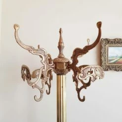 Unknown Stunning Brevettato Standing Coat Rack, Hall Tree, Entryway Stand Rack, Made In Italy, Hollywood Regency Style, Midcentury