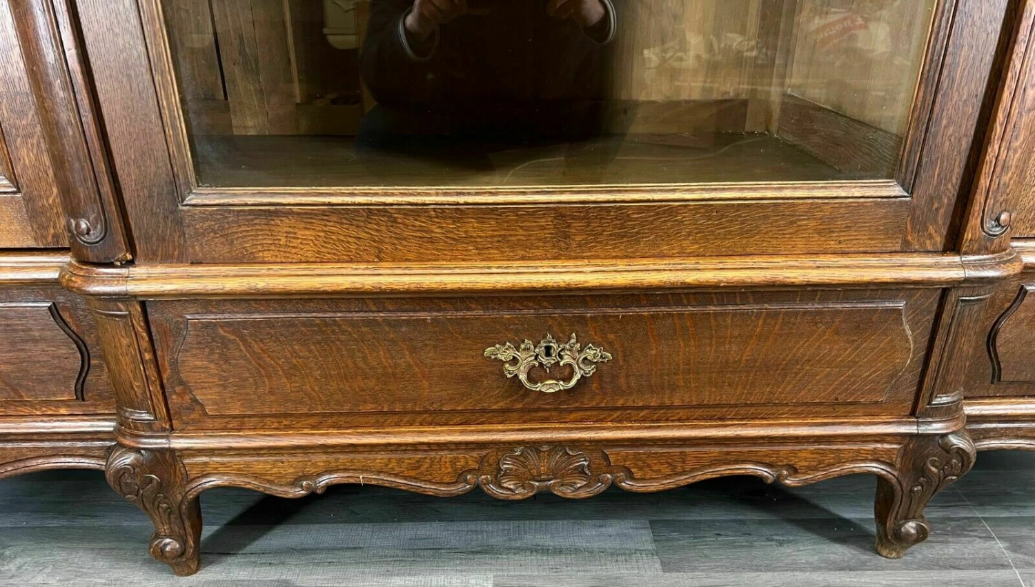 Unknown Stunning French Antique 3 Door Bookcase 7 Unknown Stunning French Antique 3 Door Bookcase - Image 7