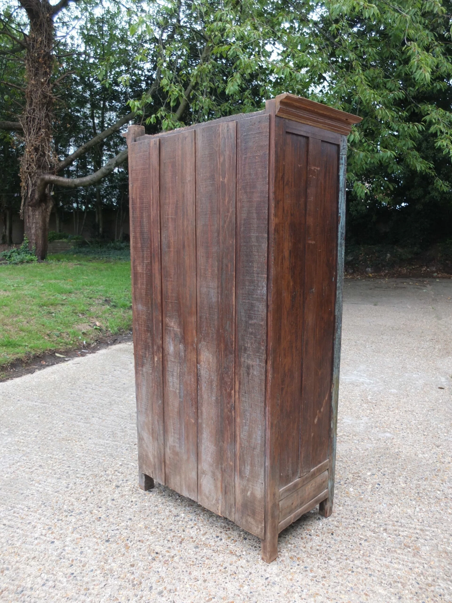 Unknown Stunning Large Blue Antique Double Fronted Cupboard With Drawers 4 Unknown Stunning Large Blue Antique Double Fronted Cupboard With Drawers - Image 4