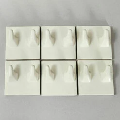 Unknown Suite Of 6 Vintage Art Deco Ceramic Tile Hooks By Roger Guerin 1920 20s