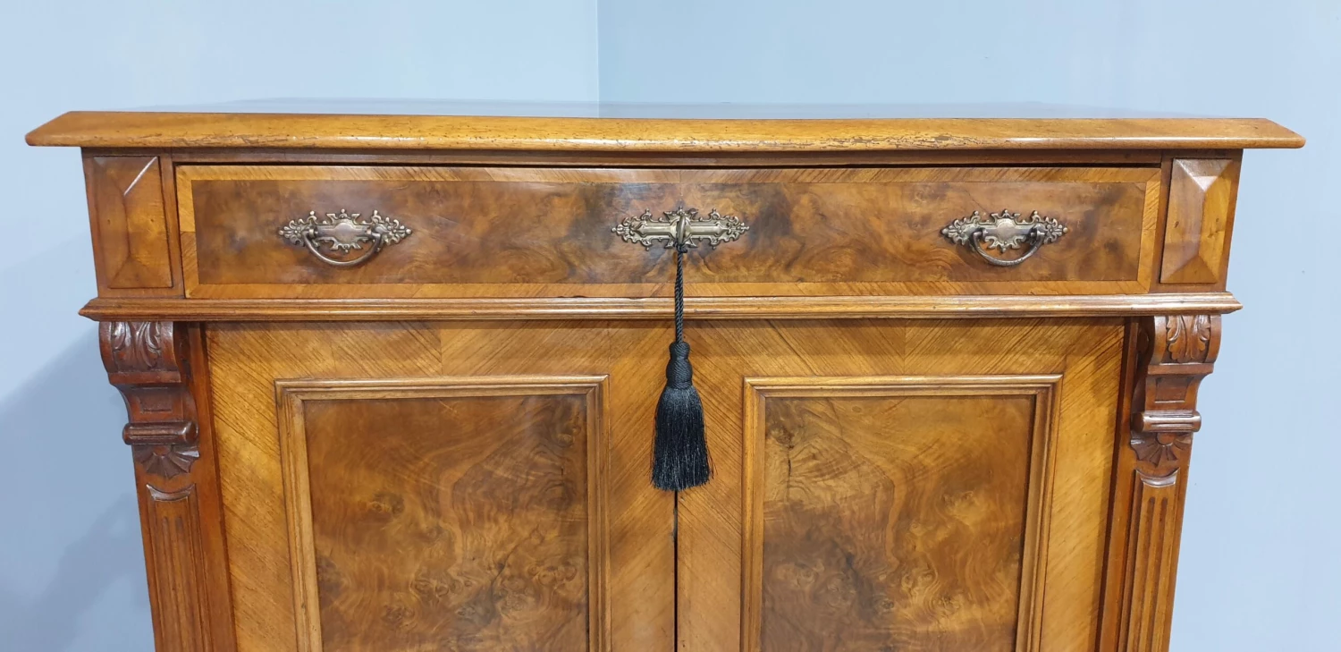 Super French Burr Walnut Cupboard 4 Super French Burr Walnut Cupboard - Image 4