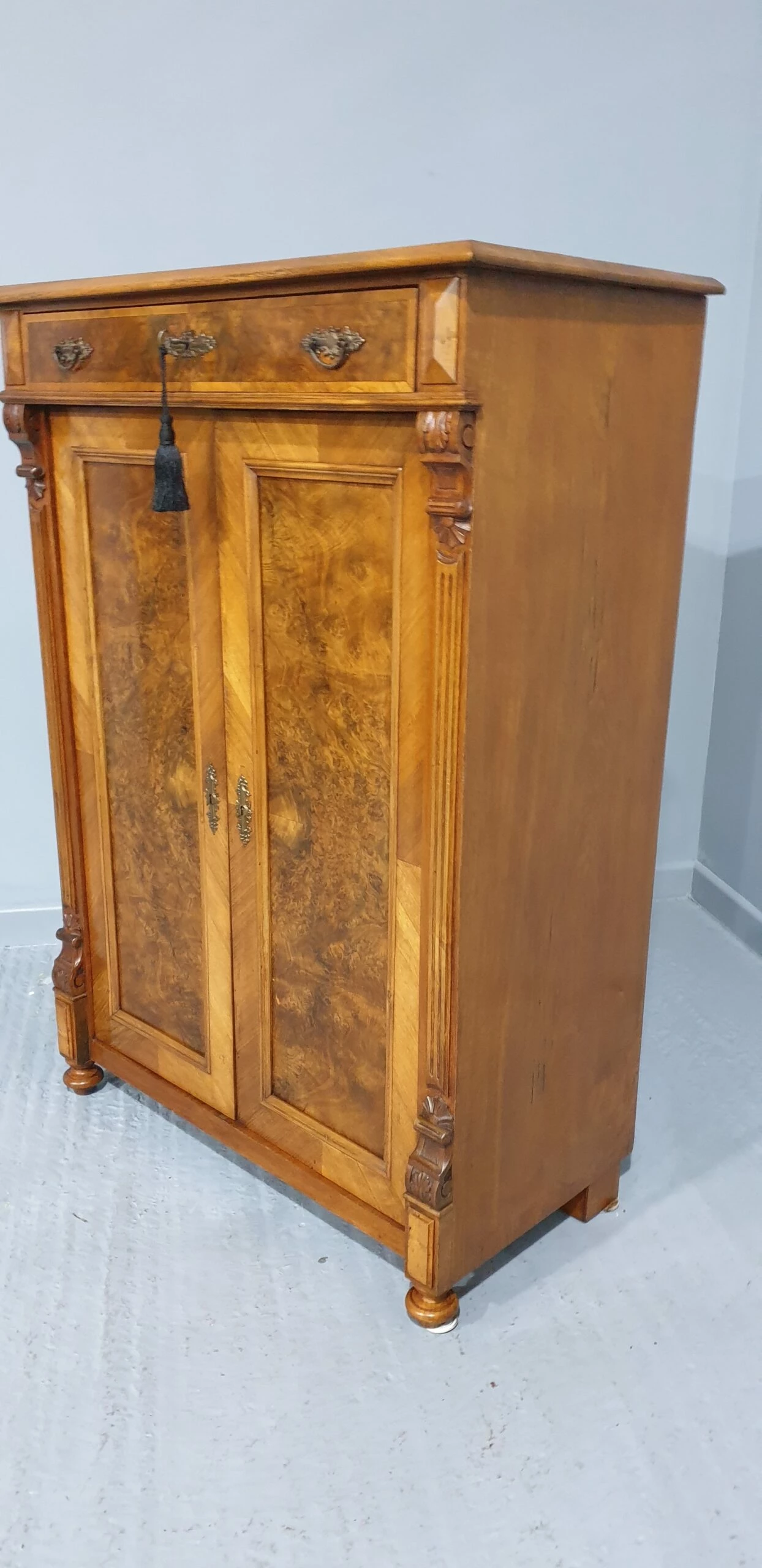 Super French Burr Walnut Cupboard 5 Super French Burr Walnut Cupboard - Image 5