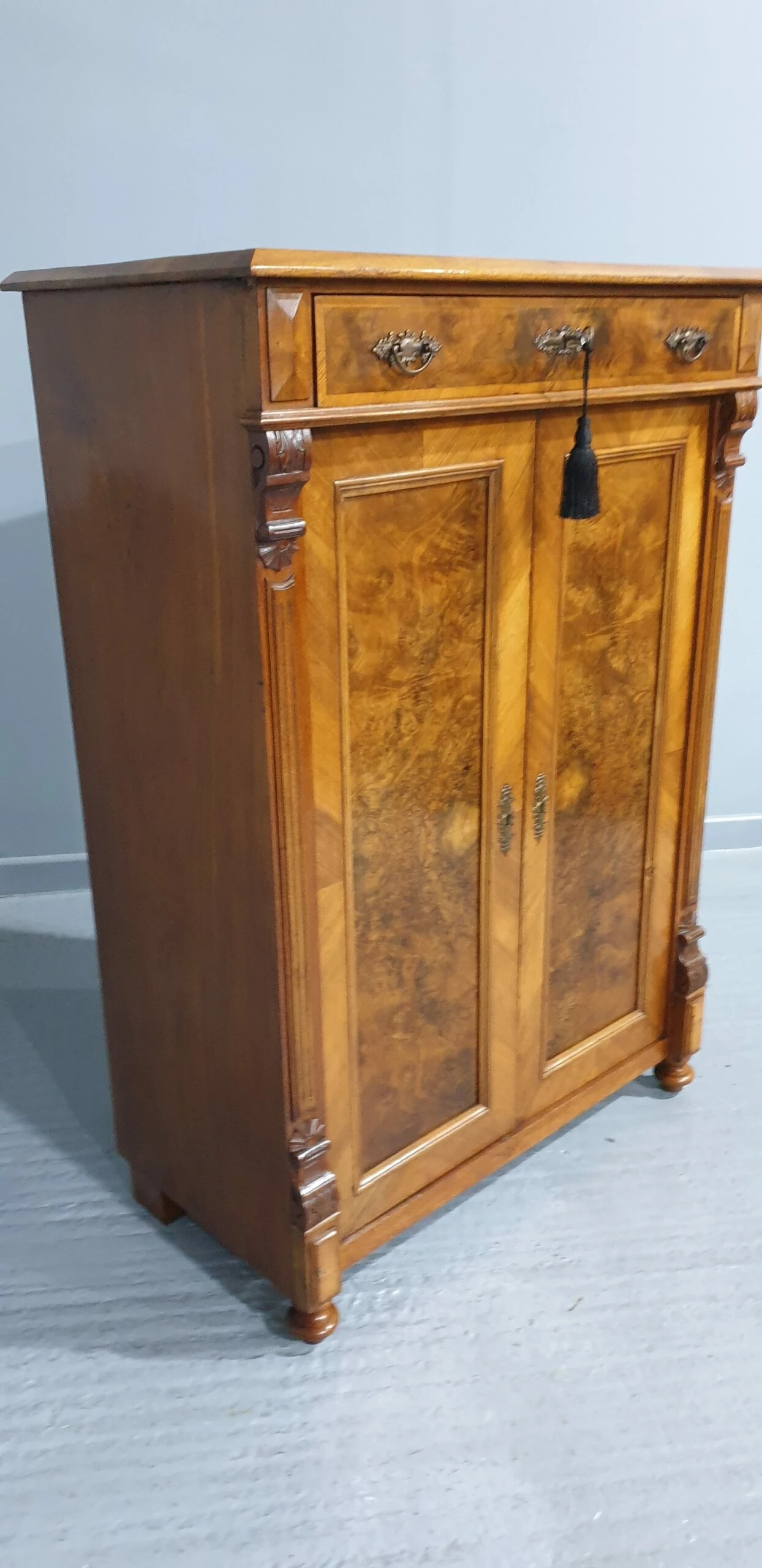 Super French Burr Walnut Cupboard 6 Super French Burr Walnut Cupboard - Image 6