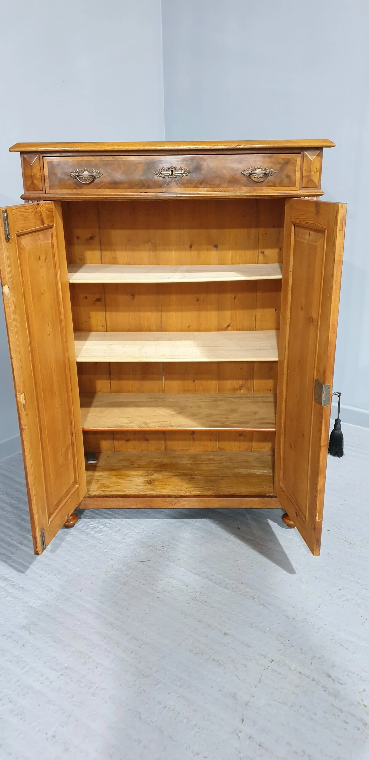 Super French Burr Walnut Cupboard 7 Super French Burr Walnut Cupboard - Image 7