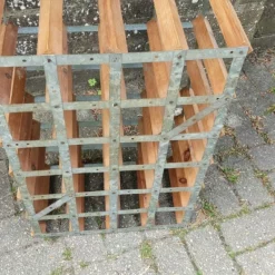 Superb Vintage Pine And Zinc Wine Bottle Rack (Single Item, But Two Available) -Storage Furniture Sales 2024 superb vintage pine and zinc wine bottle rack single item but two available sku96115197 0 9