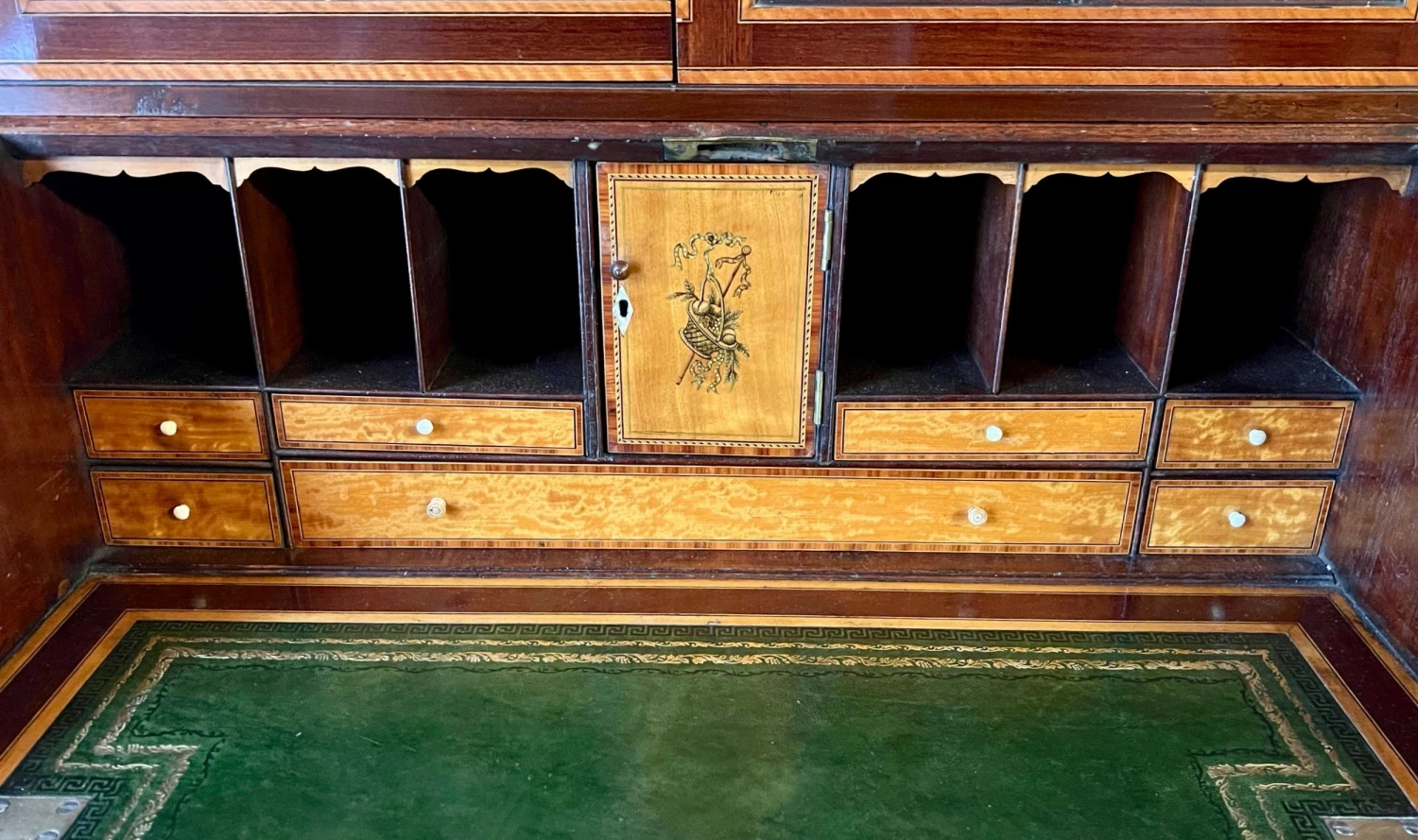 Superior Sheraton Revival Bureau Bookcase 7 Superior Sheraton Revival Bureau Bookcase - Image 7