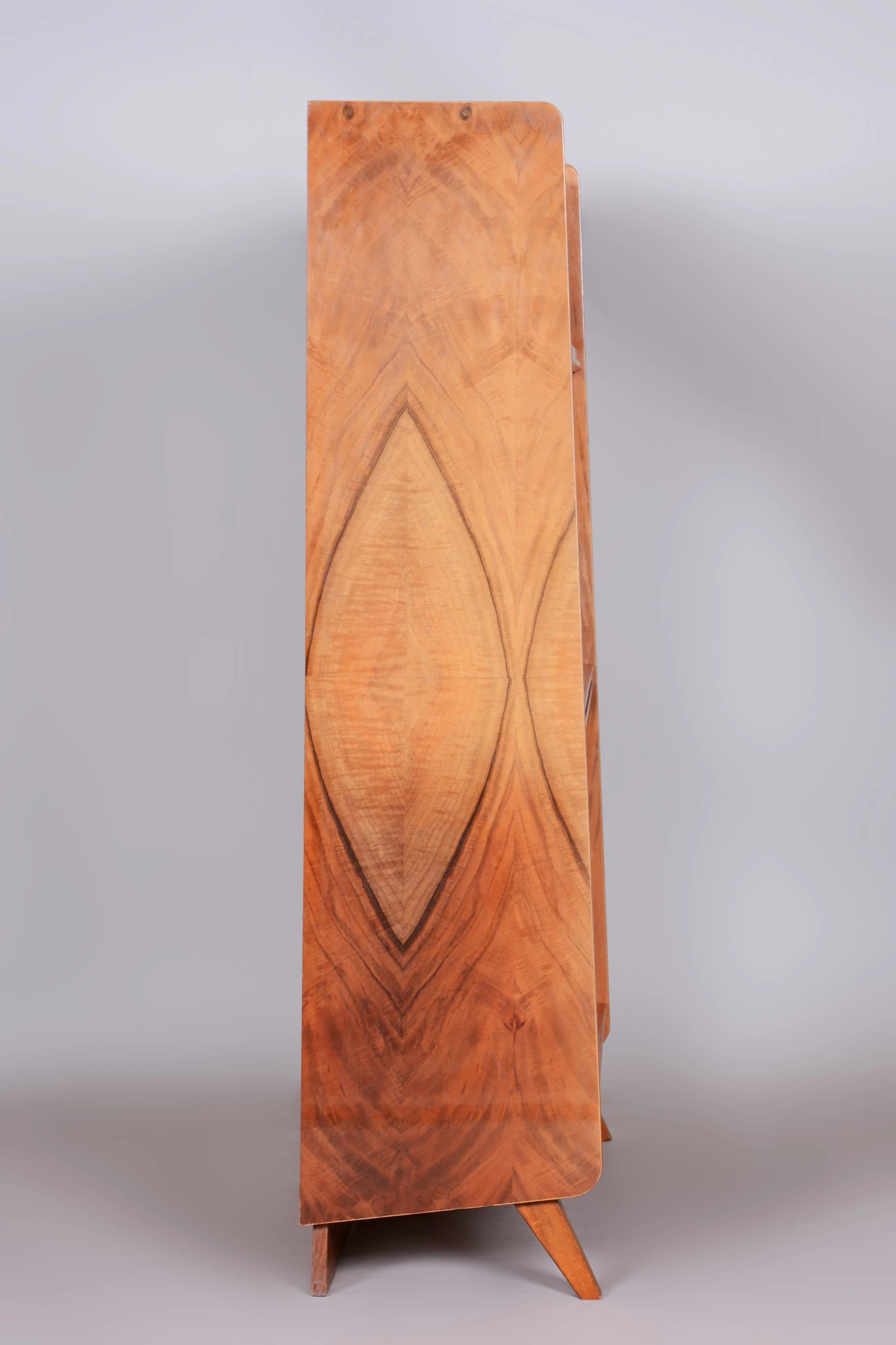 Unique Czech Mid Century Bookcase, 1950s, Well Preserved Condition, Walnut 5 Unique Czech Mid Century Bookcase, 1950s, Well Preserved Condition, Walnut - Image 5