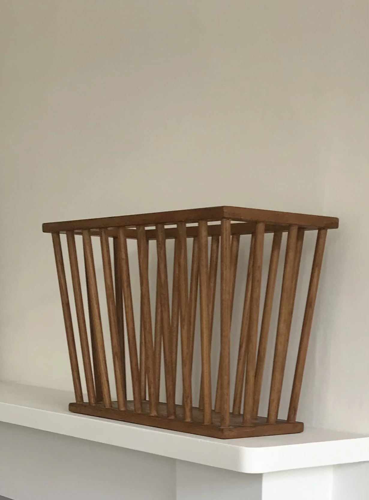 Unique Mid Century Magazine Rack With An Architectural Form 4 Unique Mid Century Magazine Rack With An Architectural Form - Image 4