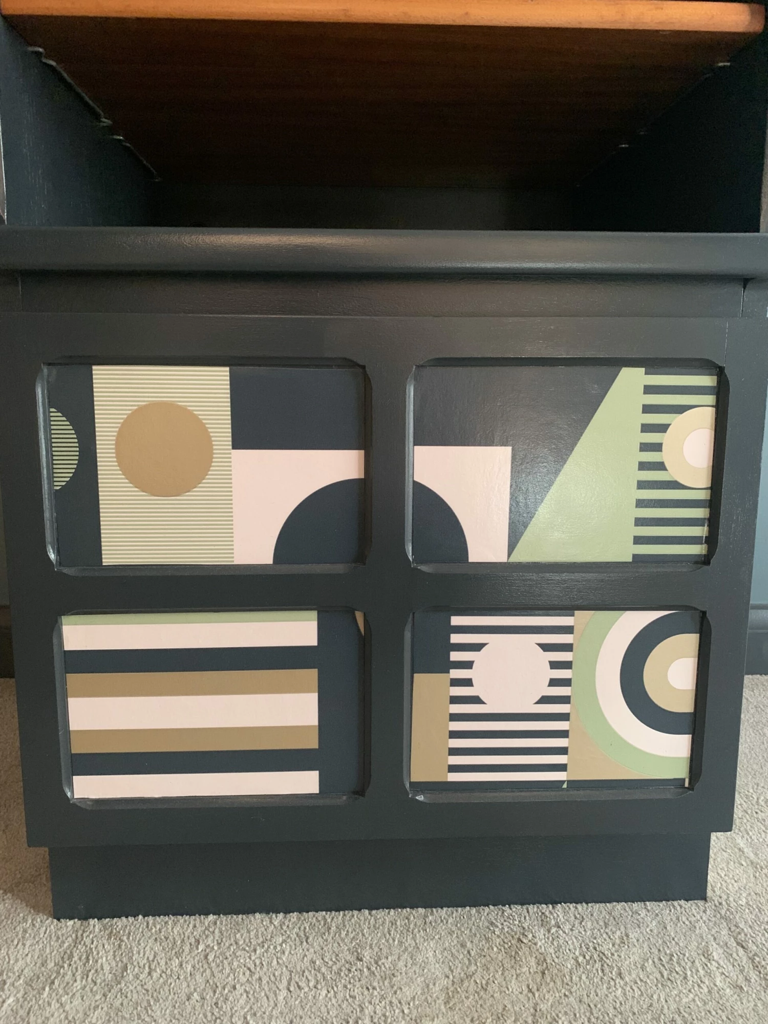 Re Finished Nathan Geometric Cabinet 7 Re Finished Nathan Geometric Cabinet - Image 7