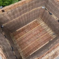 Large Vintage Wicker Mill Post Basket With Lid -Storage Furniture Sales 2024 unprocessed IMG 0085.jpeg 0 scaled