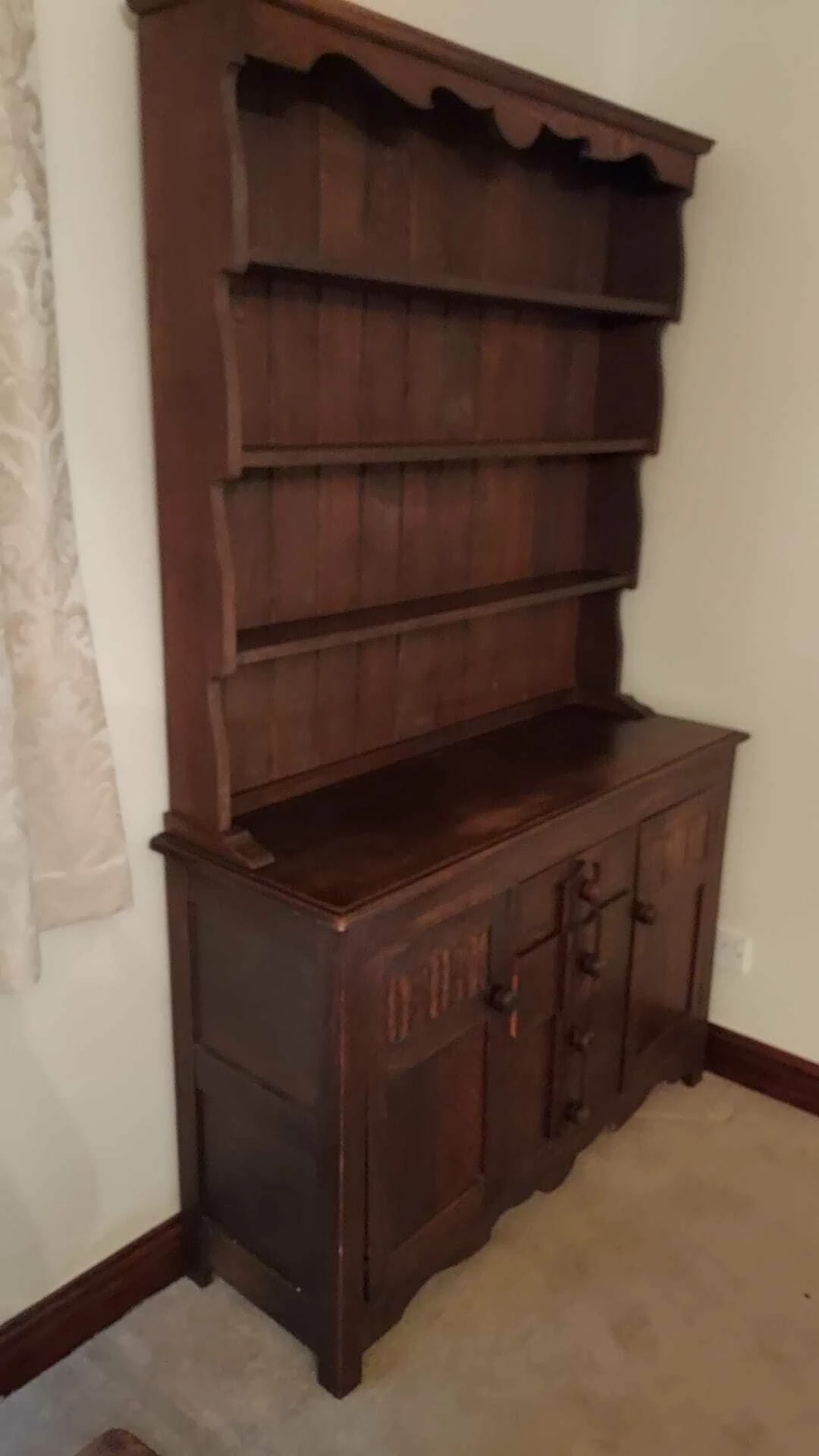 Vintage Dresser With Display Shelves 4 Vintage Dresser With Display Shelves - Image 4
