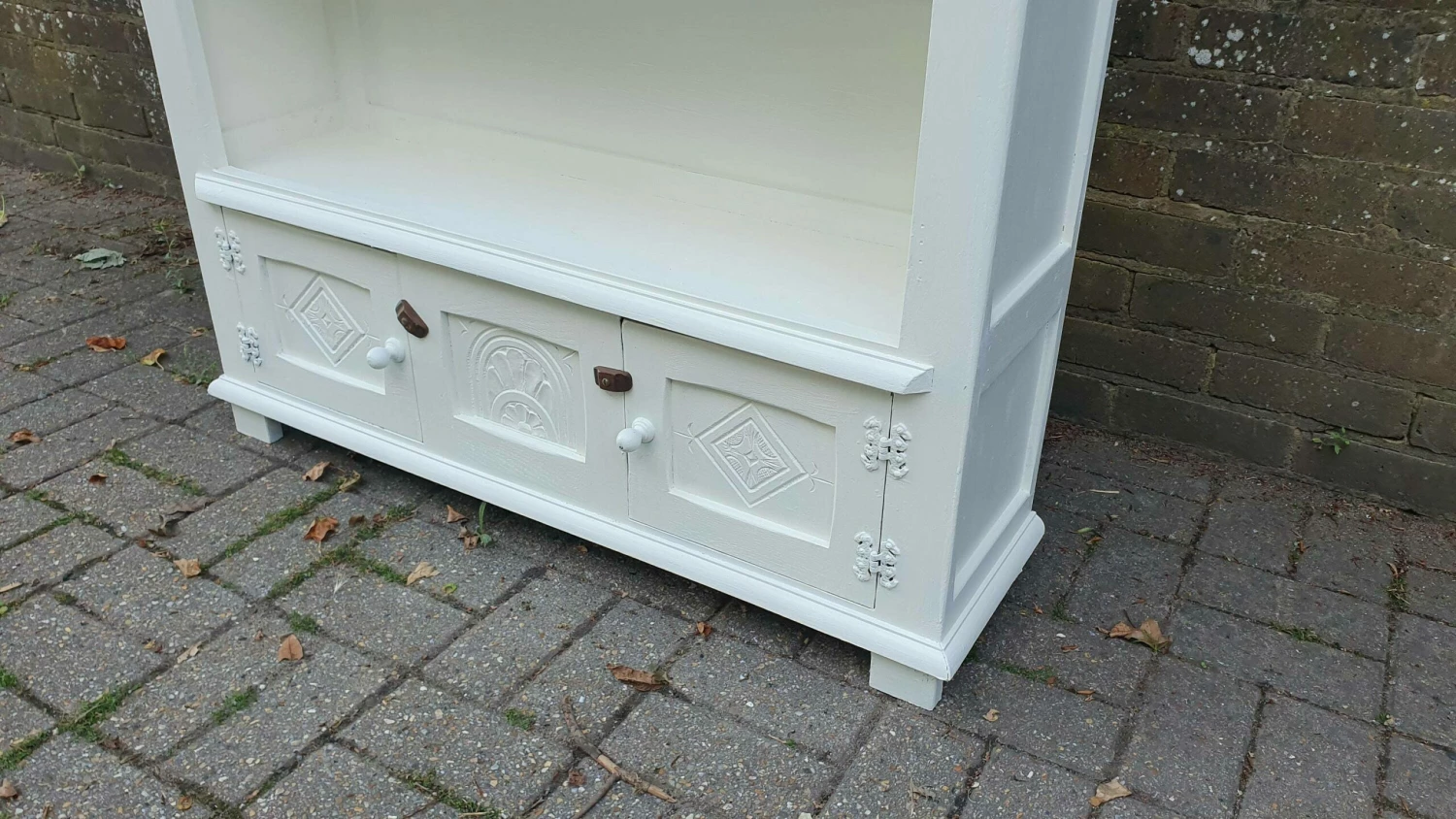 Unknown Versatile Vintage Painted Bookcase Shelves Cupboard Storage Unit Farrow And Ball Wimborne White 4 Unknown Versatile Vintage Painted Bookcase Shelves Cupboard Storage Unit Farrow And Ball Wimborne White - Image 4