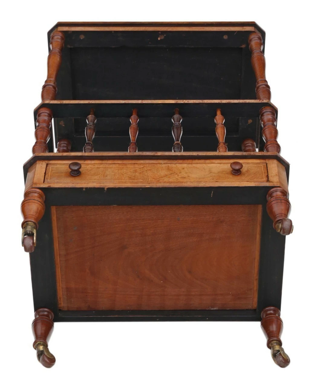 Victorian Aesthetic C1880 Burr Walnut Canterbury Whatnot 12 Victorian Aesthetic C1880 Burr Walnut Canterbury Whatnot - Image 12