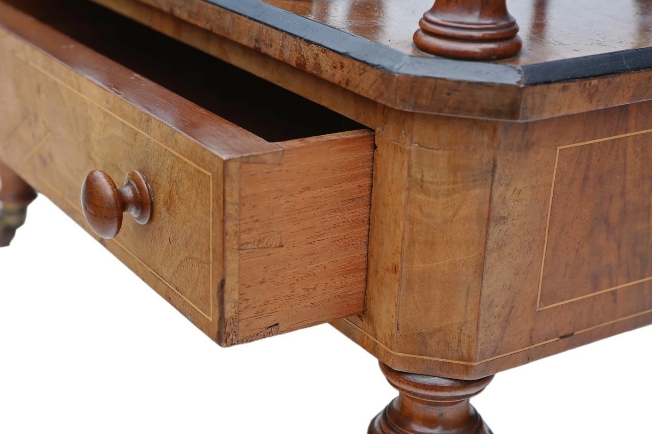 Victorian Aesthetic C1880 Burr Walnut Canterbury Whatnot 6 Victorian Aesthetic C1880 Burr Walnut Canterbury Whatnot - Image 6