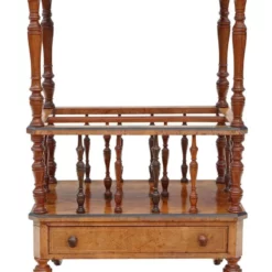 Victorian Aesthetic C1880 Burr Walnut Canterbury Whatnot 18 Victorian Aesthetic C1880 Burr Walnut Canterbury Whatnot -Storage Furniture Sales 2024 victorian aesthetic c1880 burr walnut canterbury whatnot 0 6
