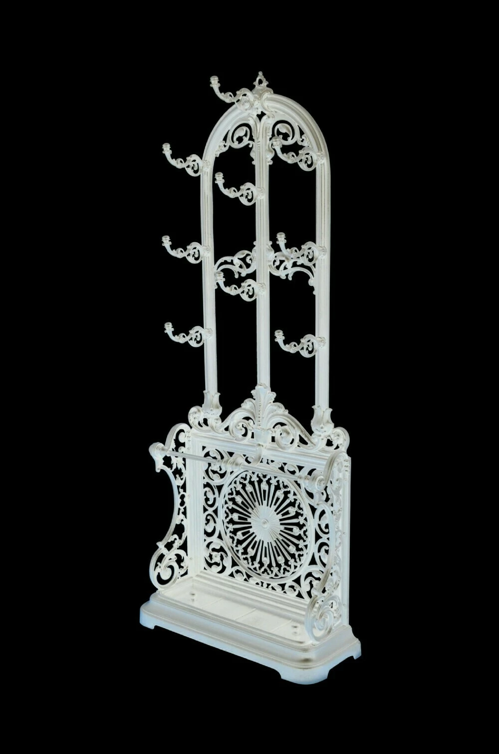 Unknown Victorian Cast Iron Hall Stand In White 4 Unknown Victorian Cast Iron Hall Stand In White - Image 4