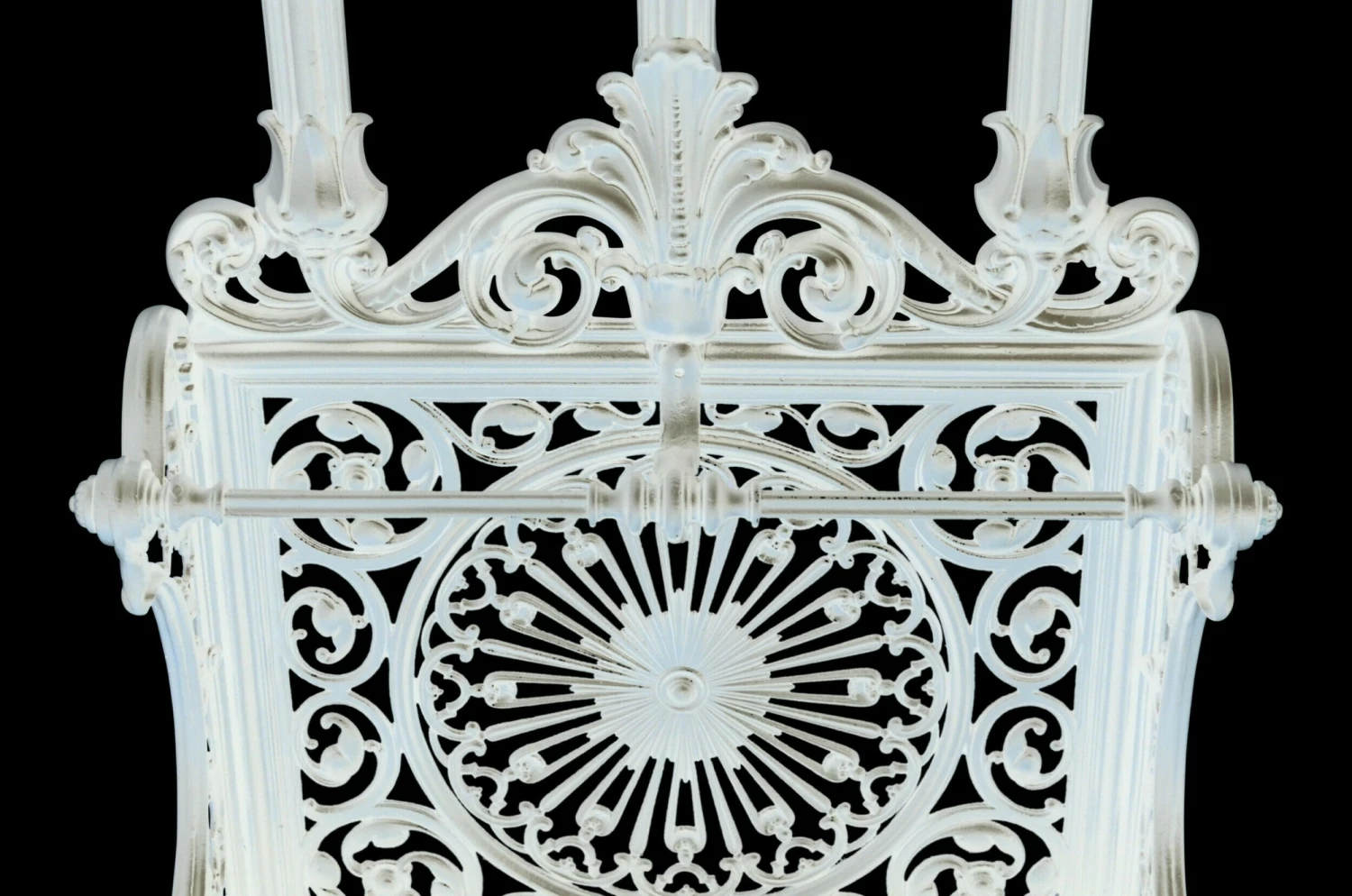 Unknown Victorian Cast Iron Hall Stand In White 6 Unknown Victorian Cast Iron Hall Stand In White - Image 6